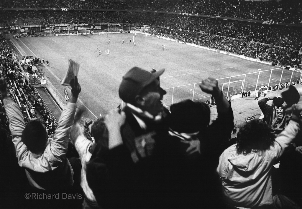 Manchester United fans in Rotterdam for European final against Barcelona, 1991. Copyright: Richard Davis