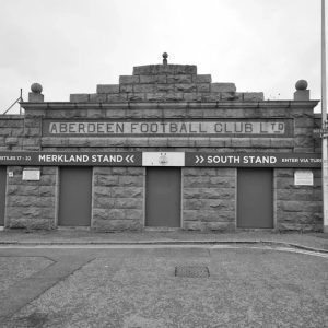 Pittodrie Stadium, Aberdeen F.C. Capacity 22,199.