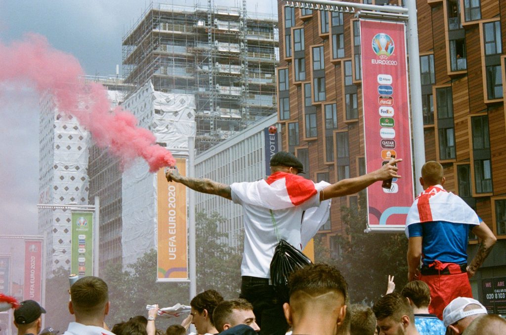 England fans. Wembley stadium, Euro 2020.