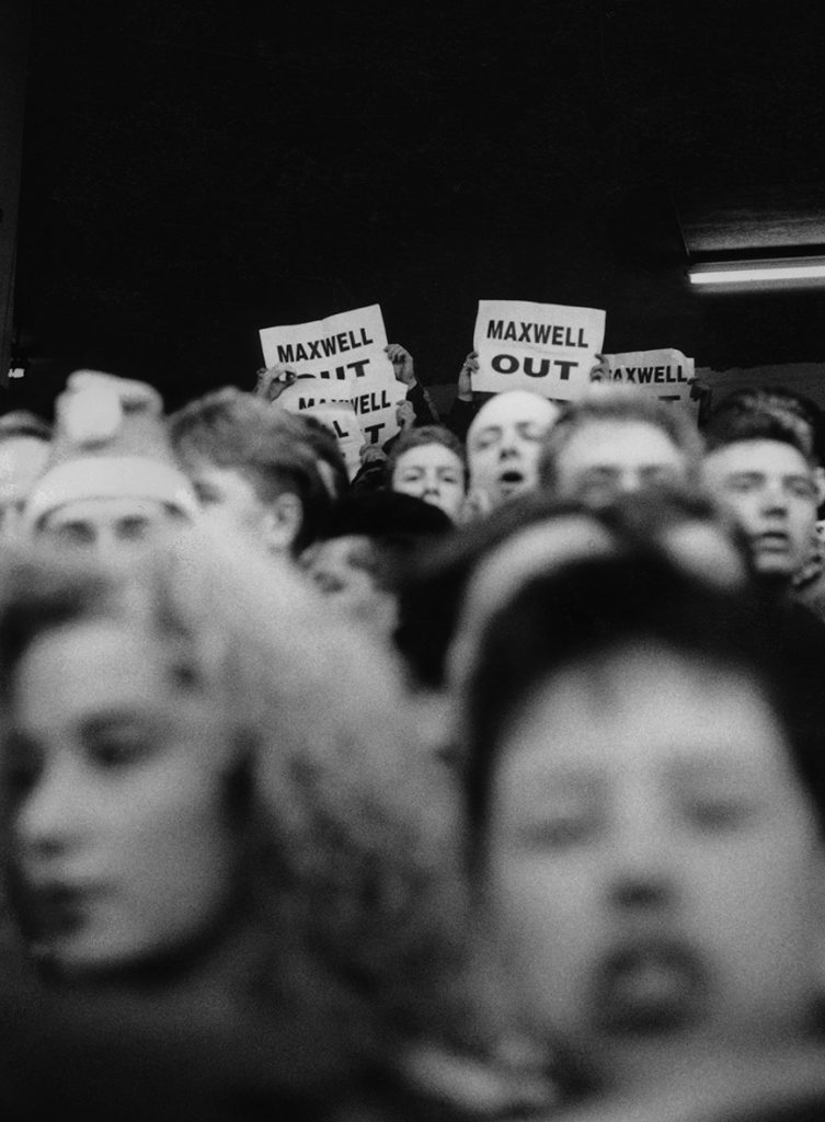 Tony Davis: Anti Robert Maxwell Protests, The Baseball Ground, Derby 1991. Football Culture, 1990s