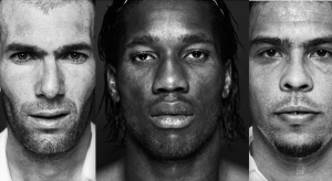 Zidane, Drogba, Ronaldo. Faces of Football