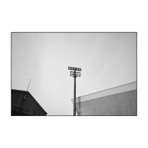 Floodlights at East End Park, Dunfermline Athletic. Archival Giclée print with a pearl finish, unframed.