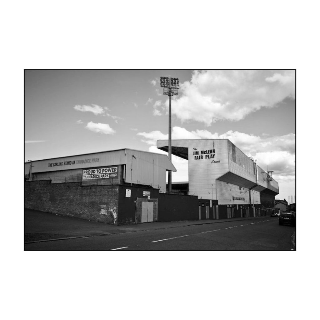 The Jim McLean Fair Play Stand, Tannadice Park. Dundee United F.C. Archival Giclée print with a pearl finish, unframed.