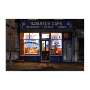 Ilderton Cafe, Millwall. Archival Giclée print with a pearl finish, unframed.