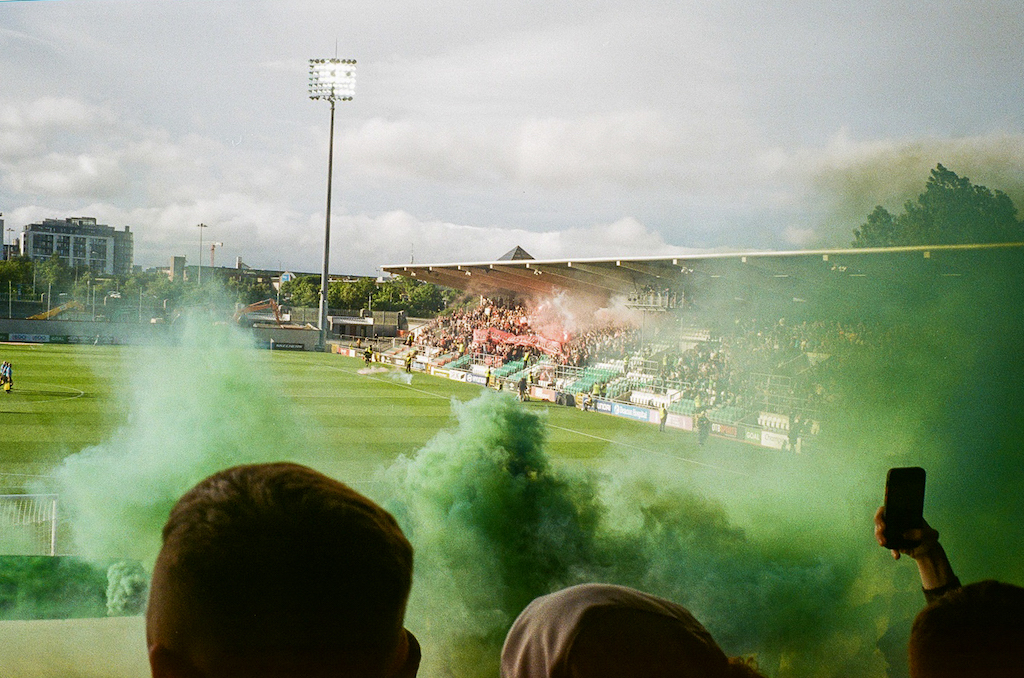 Shamrock Rovers football club fans by Jon Daczkowski