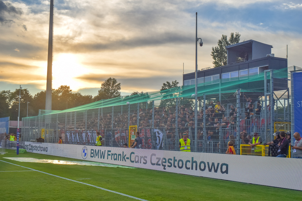 Rakow Czestechowa v Spartak Trnava (away end), Europa Conf League, qualifying round, 1-0, August 2022