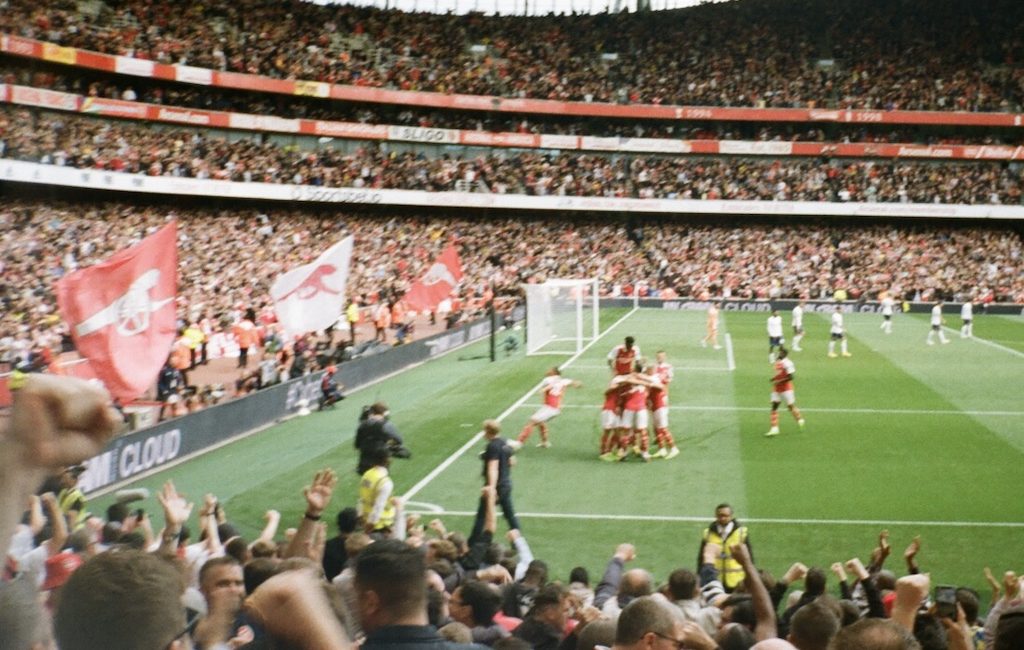 Arsenal fans versus Tottenham Hotspur. North London derby. 01.10.22. Arsenal win 3-1.