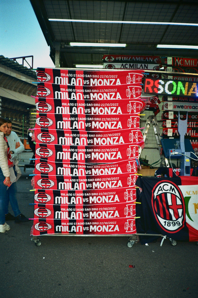 A.C. Monza fans versus AC Milan, San Siro. Maki Oddo