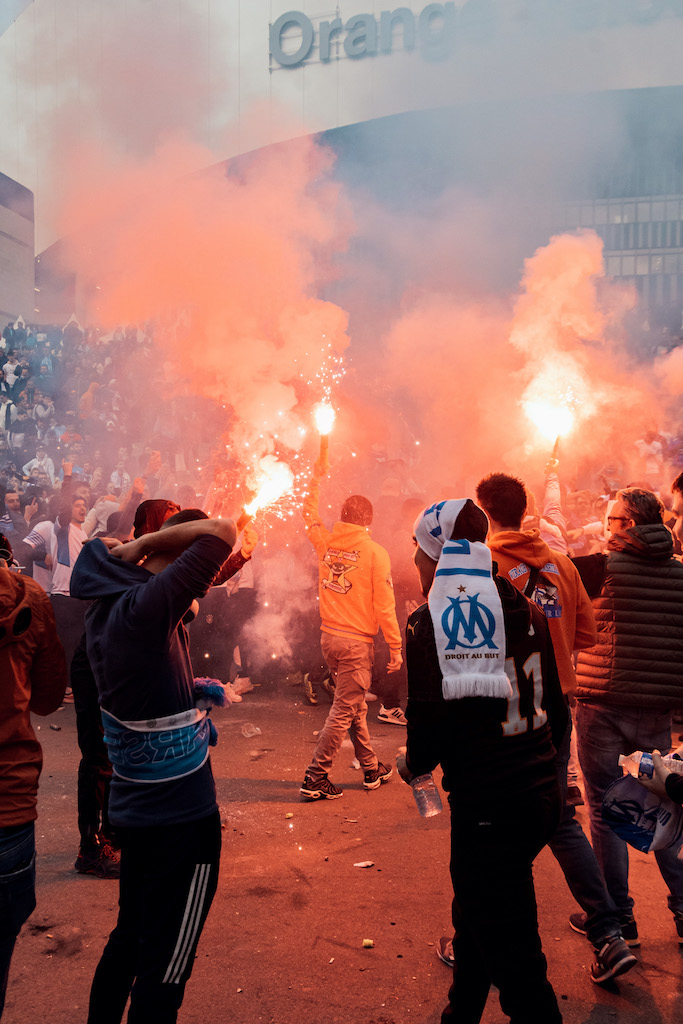 Olympique de Marseille football fans, Stade Vélodrome