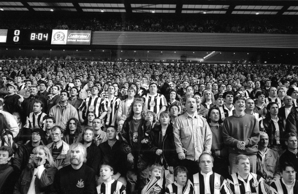 Newcastle United fans, St James' Park. Toon Army 1996