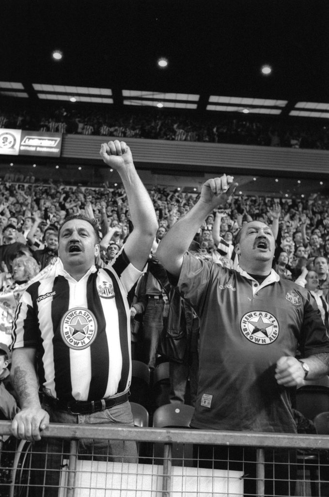 Newcastle United fans, St James' Park. Toon Army 1996