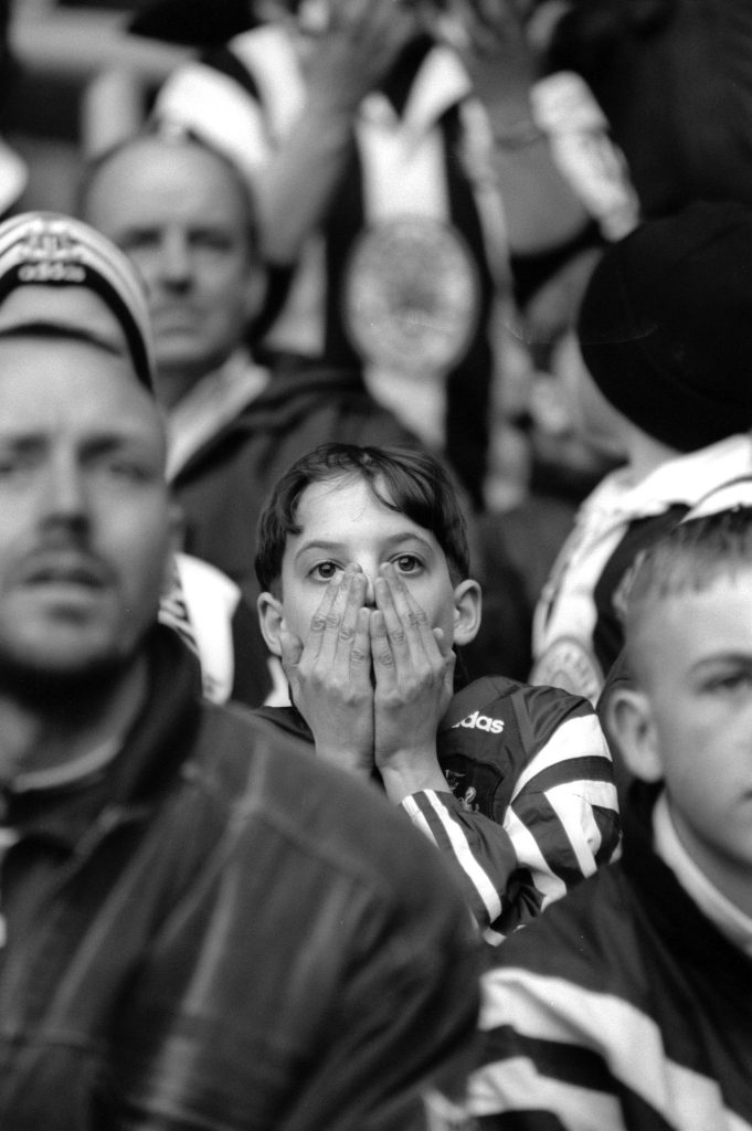 Newcastle United fans, St James' Park. Toon Army 1996