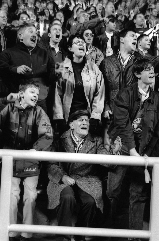 Newcastle United fans, St James' Park. Toon Army 1996