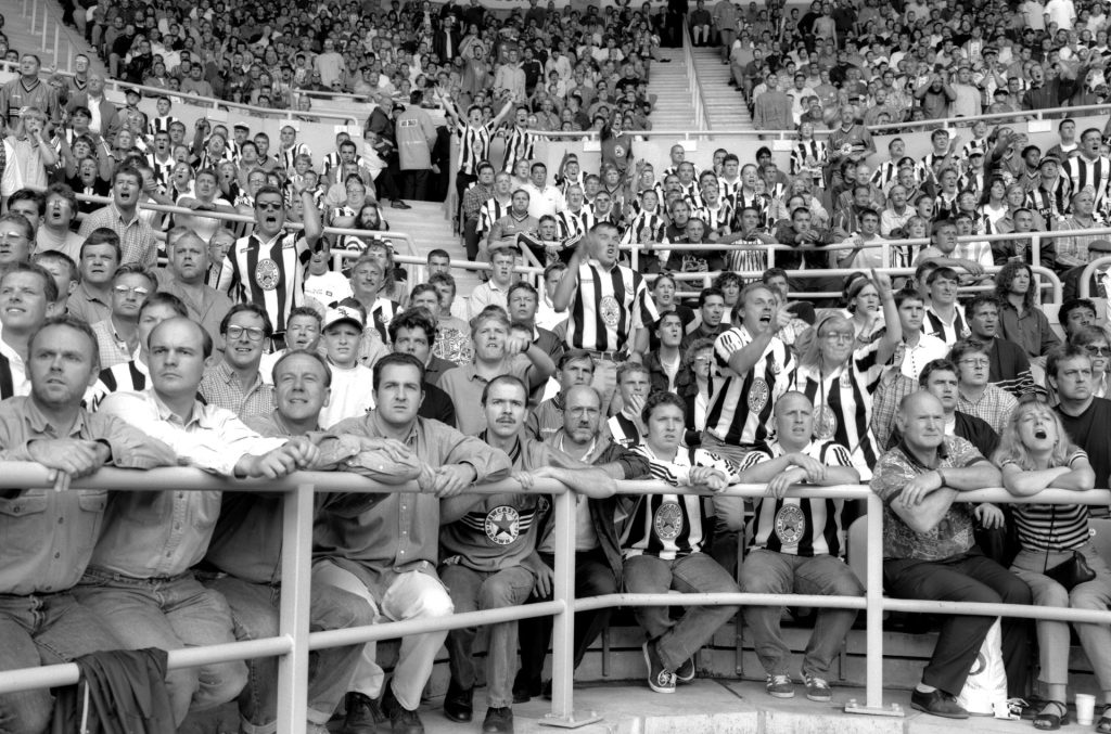 Newcastle United fans, St James' Park. Toon Army 1996