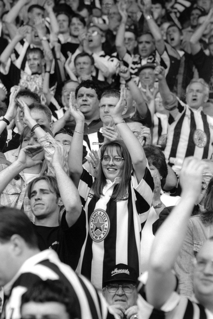 Newcastle United fans, St James' Park. Toon Army 1996