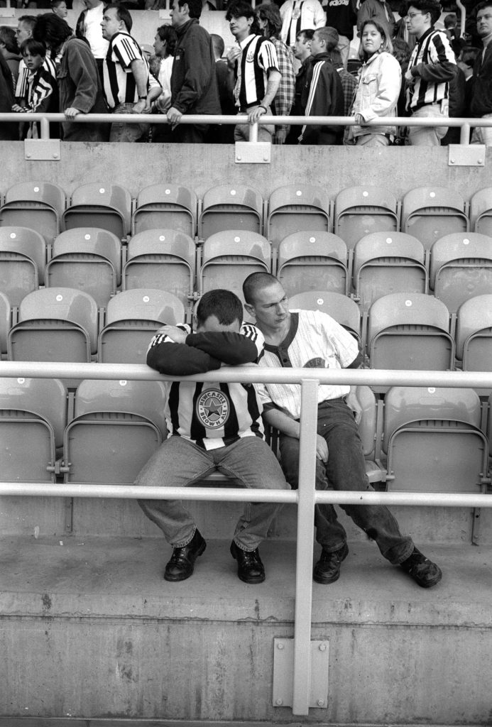 Newcastle United fans, St James' Park. Toon Army 1996