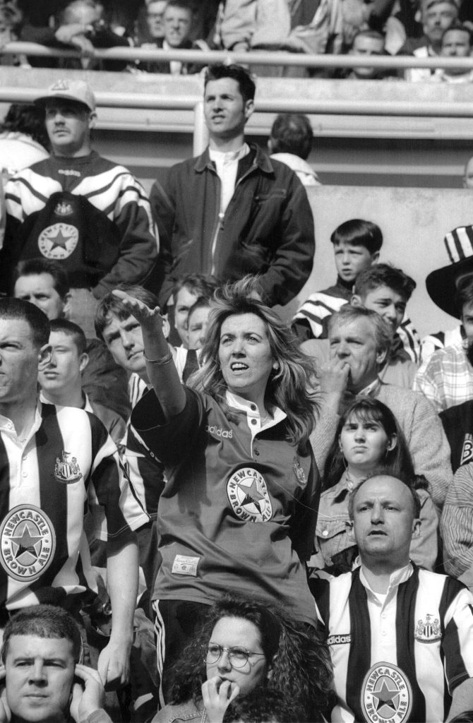 Newcastle United fans, St James' Park. Toon Army 1996