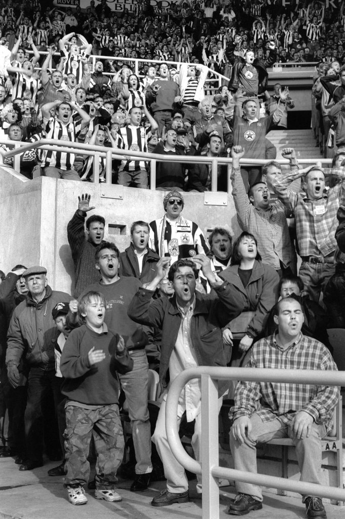 Newcastle United fans, St James' Park. Toon Army 1996