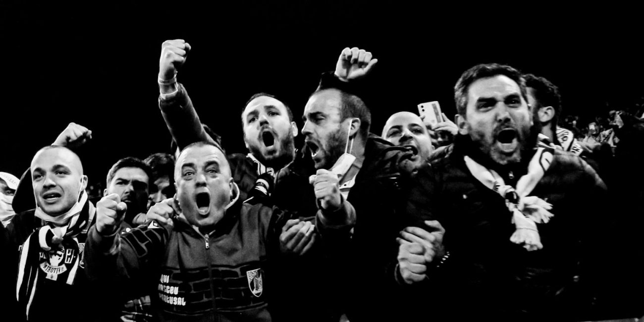 Vitória Sport Clube football fans, Estádio D. Afonso Henriques. Guimarães, Portugal