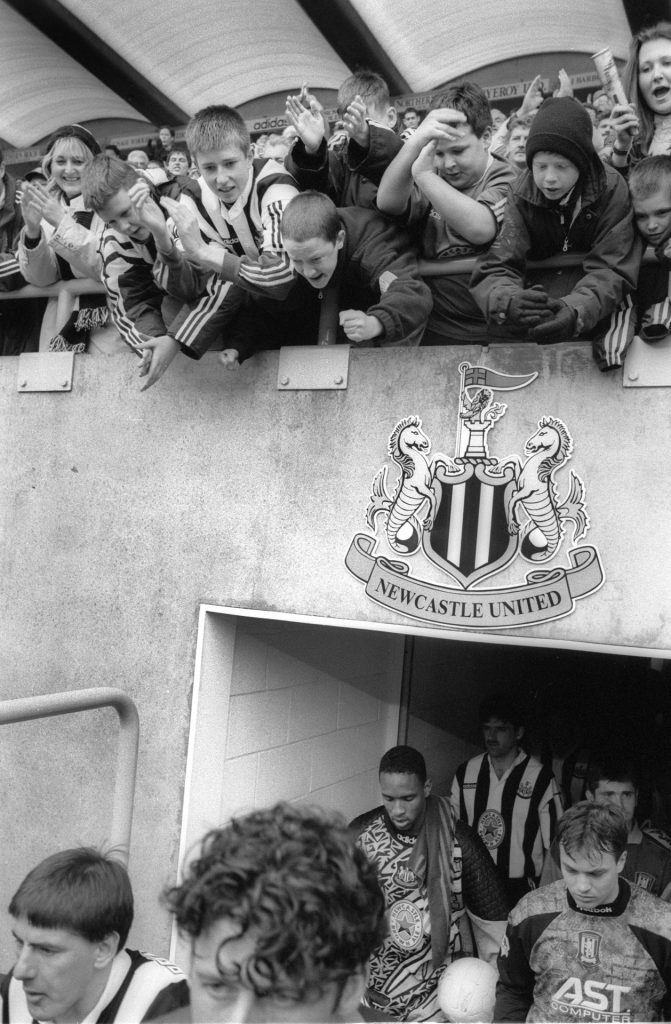 Newcastle United fans, St James' Park. Toon Army 1996