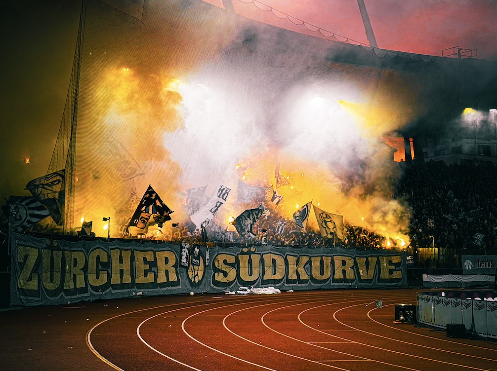 Stadion Letzigrund in Zurich. Grasshopper Zurich vs FC Zurich