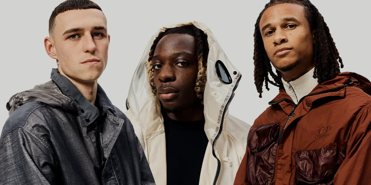 Manchester City x C.P. Company SS025. Phil Foden, Nathan Aké, and Jérémy Doku