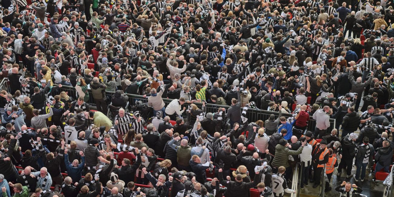 Toon Army 2025 | Orlando Gili. Newcastle United fans Wembley Carabao Cup final versus Liverpool