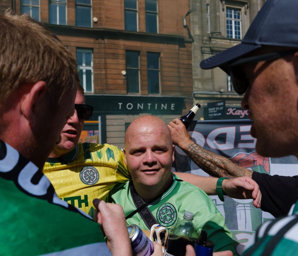 Celtic title party, Glasgow, 2024-25. © Simon Murphy