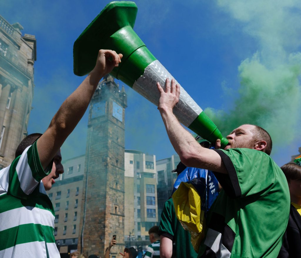 Celtic title party, Glasgow, 2024-25. © Simon Murphy