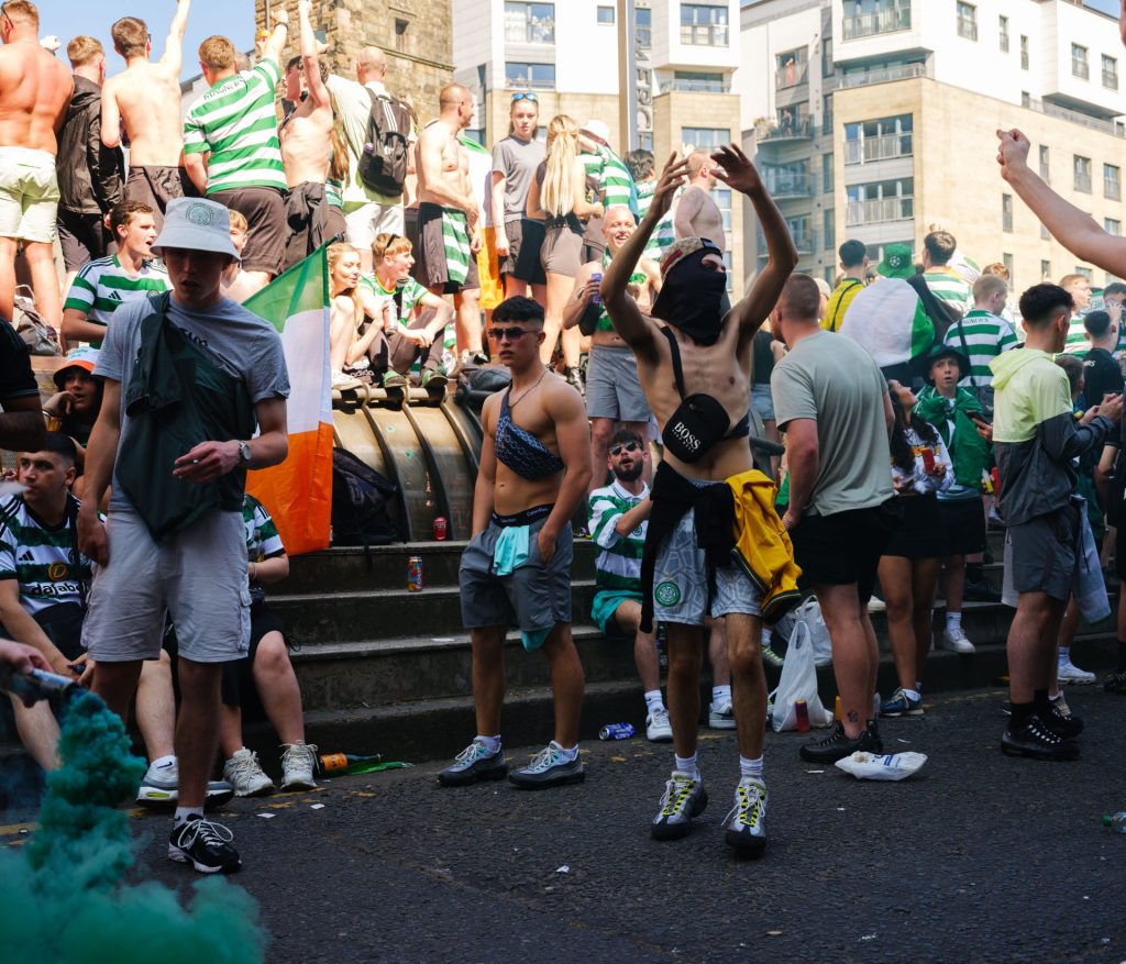 Celtic title party, Glasgow, 2024-25. © Simon Murphy