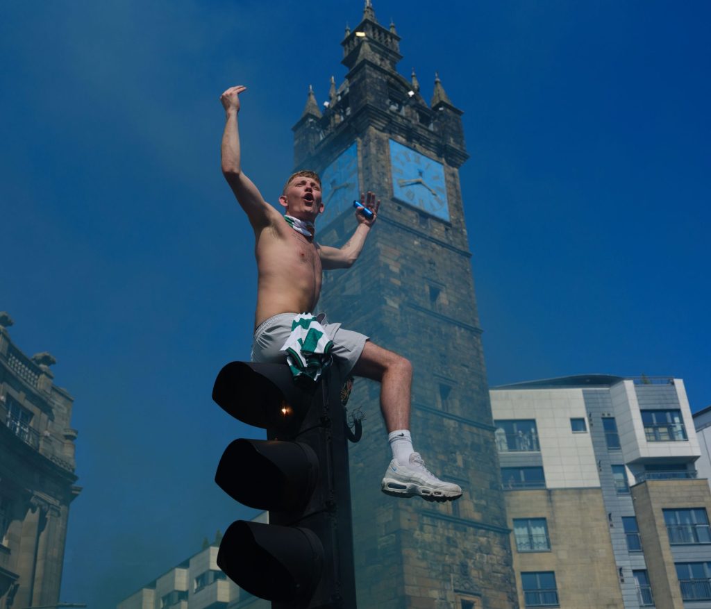 Celtic title party, Glasgow, 2024-25. © Simon Murphy