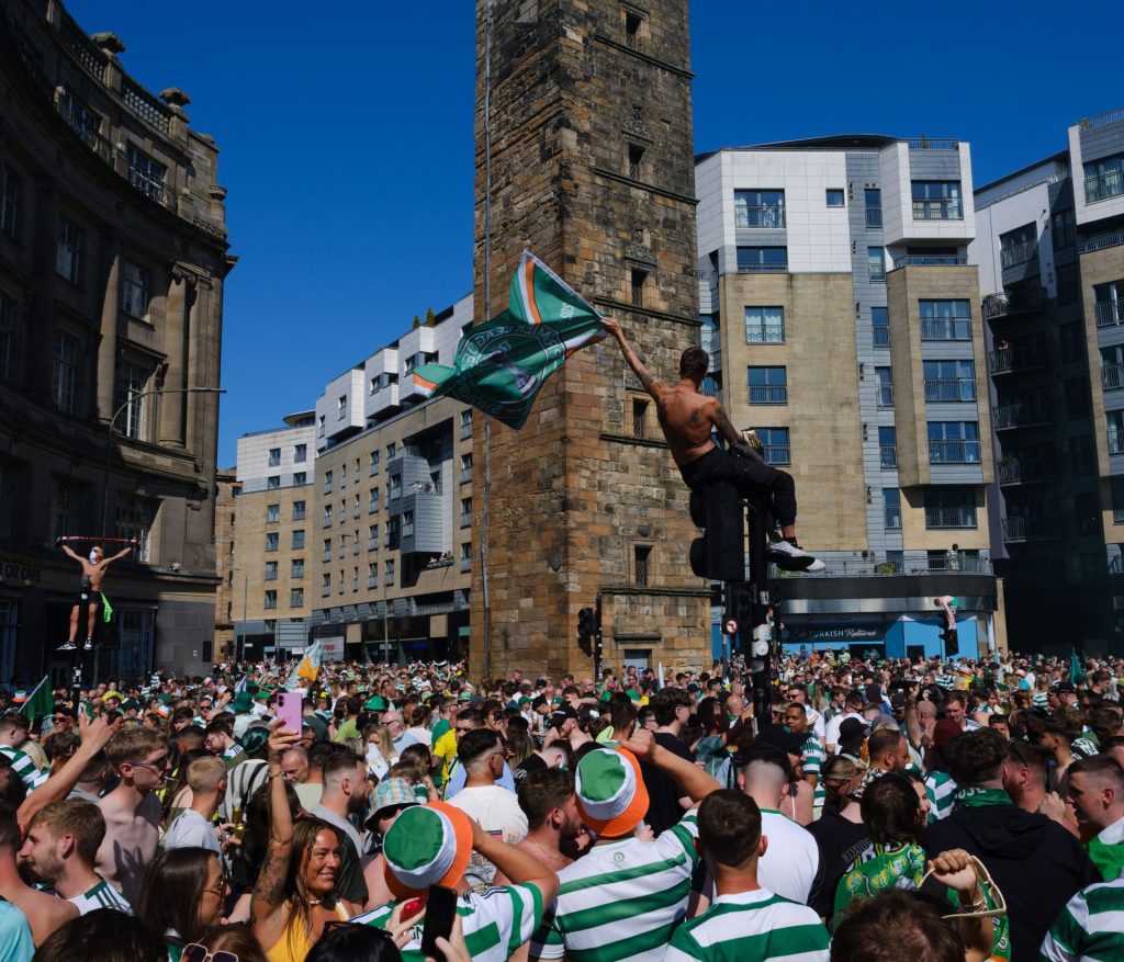 Celtic title party, Glasgow, 2024-25. © Simon Murphy