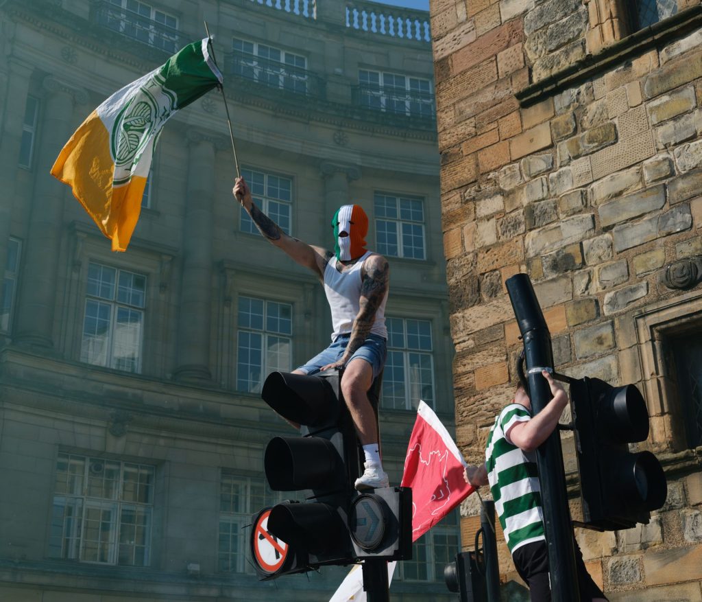Celtic title party, Glasgow, 2024-25. © Simon Murphy