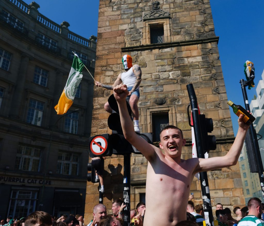 Celtic title party, Glasgow, 2024-25. © Simon Murphy