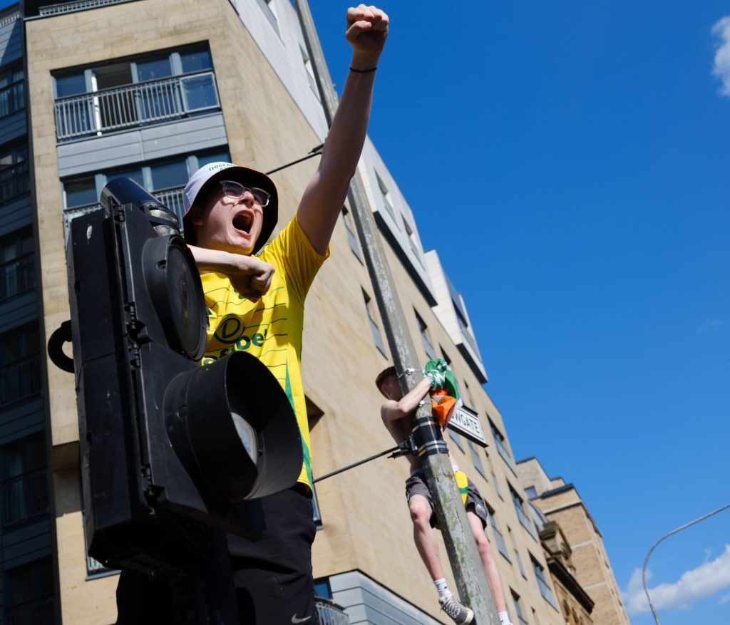 Celtic title party, Glasgow, 2024-25. © Simon Murphy