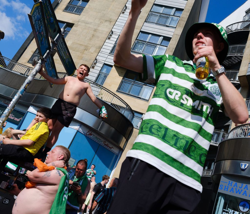 Celtic title party, Glasgow, 2024-25. © Simon Murphy