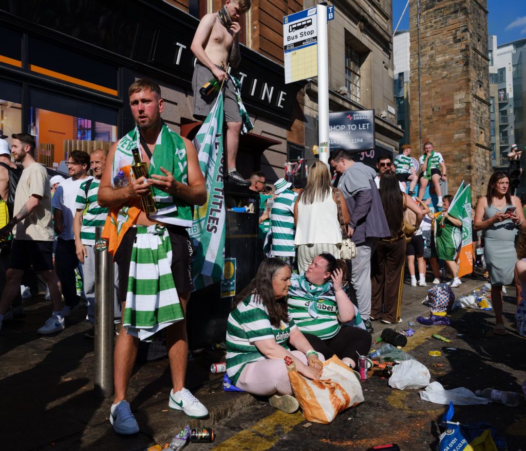 Celtic title party, Glasgow, 2024-25. © Simon Murphy
