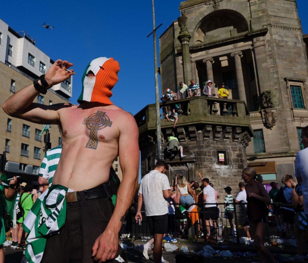 Celtic title party, Glasgow, 2024-25. © Simon Murphy