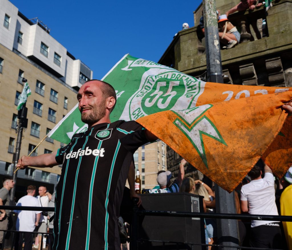 Celtic title party, Glasgow, 2024-25. © Simon Murphy