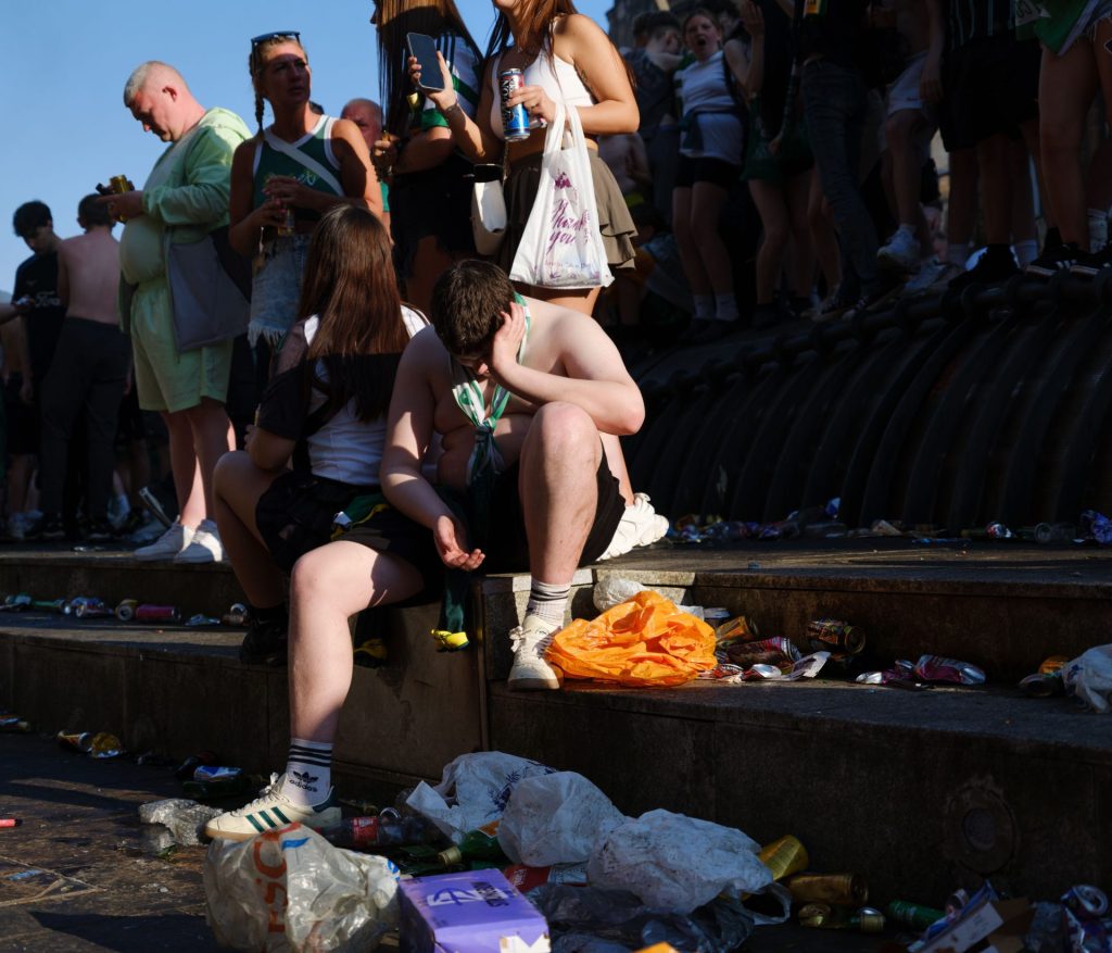 Celtic title party, Glasgow, 2024-25. © Simon Murphy