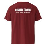 LBFC 21 Ribbed neck t-shirt in French Navy, Burgundy, Heather Grey and India Ink Grey.