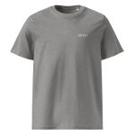 LBFC 21 Ribbed neck t-shirt in French Navy, Burgundy, Heather Grey and India Ink Grey.