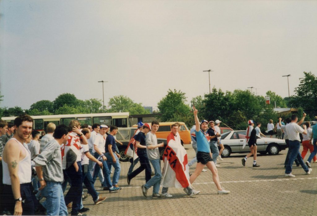 England Euro 88 versus Holland. Robert Davro
