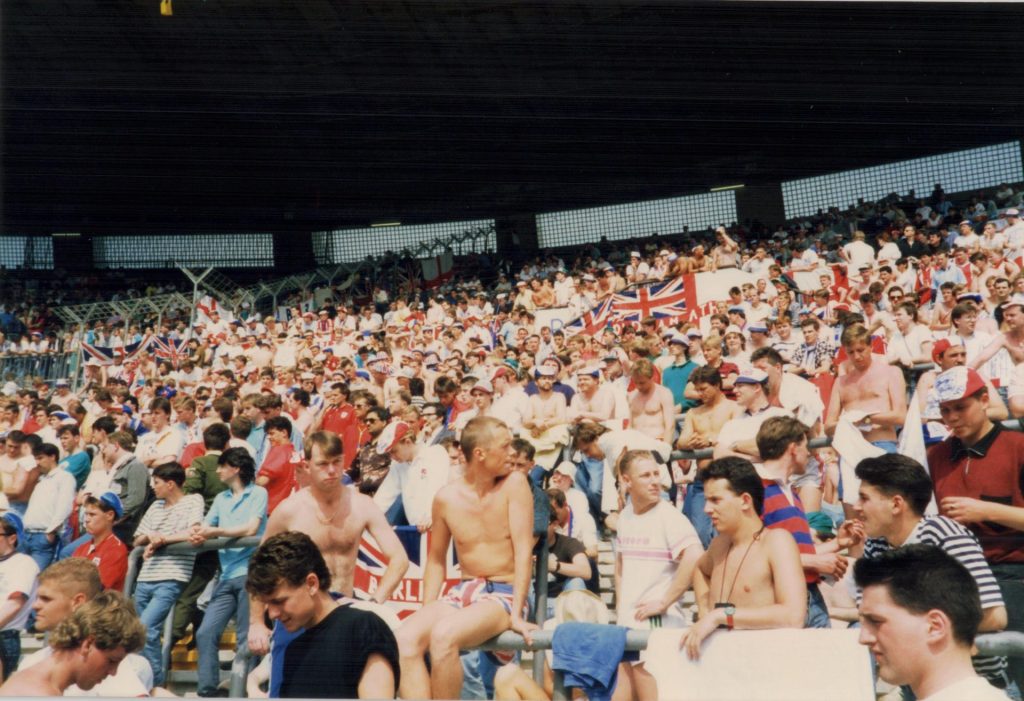 England Euro 88 versus Holland. Robert Davro