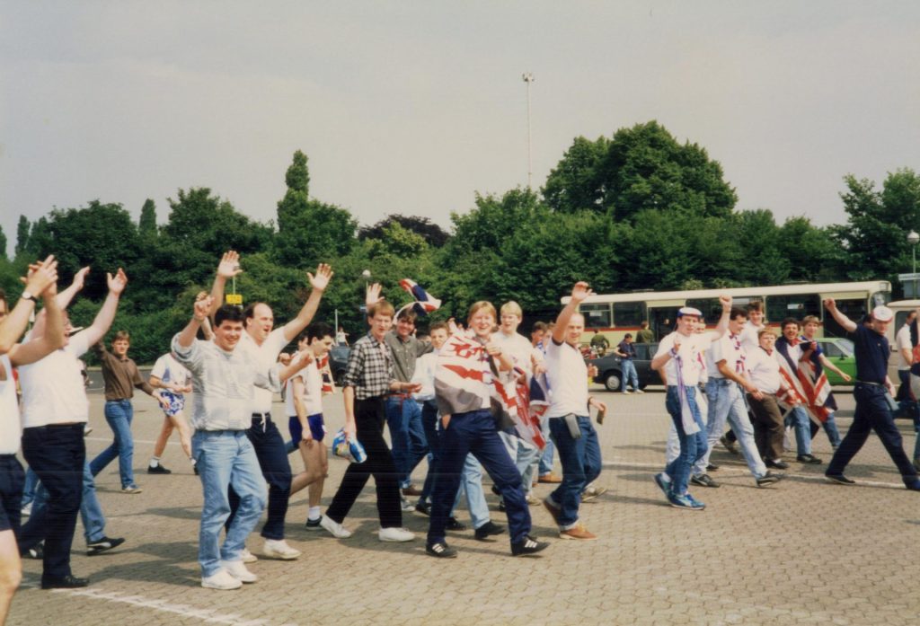 England Euro 88 versus Holland. Robert Davro