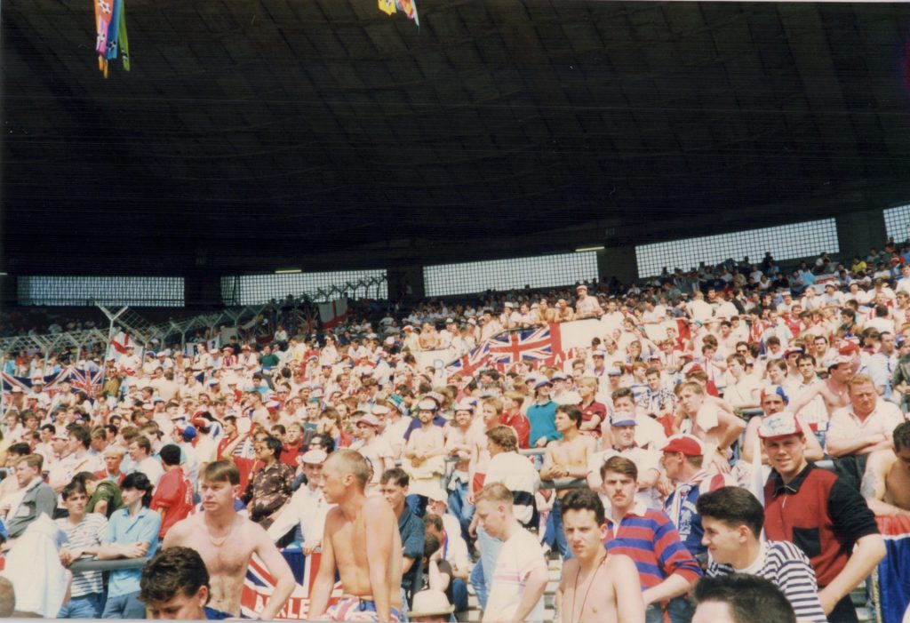 England Euro 88 versus Holland. Robert Davro