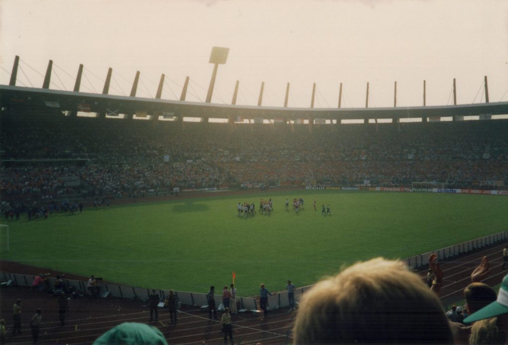 England Euro 88 versus Holland. Robert Davro