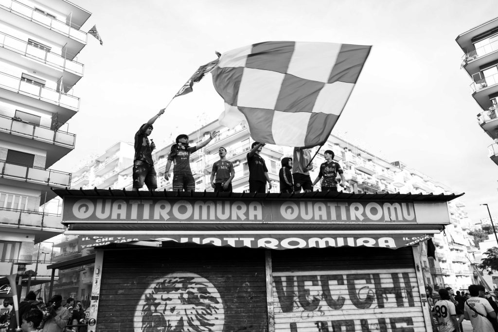 Napoli fans Serie A title win, Naples, Italy