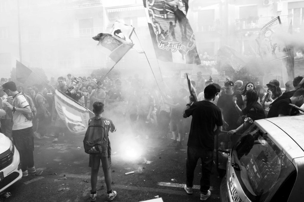 Napoli fans Serie A title win, Naples, Italy