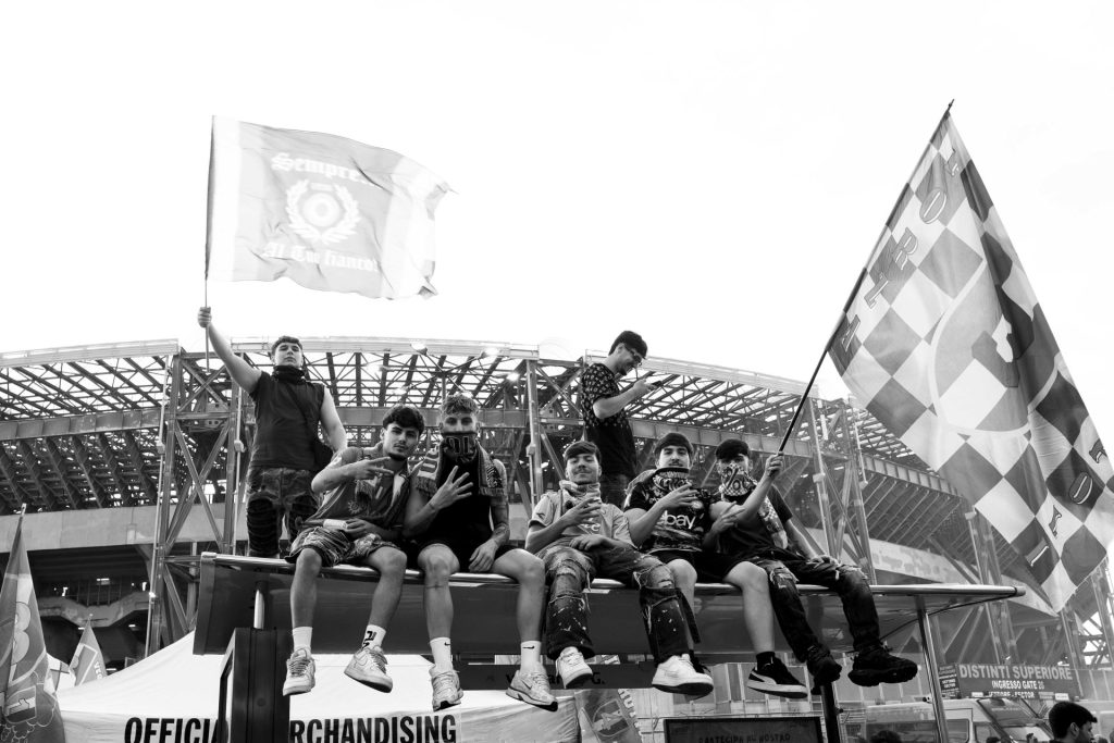 Napoli fans Serie A title win, Naples, Italy